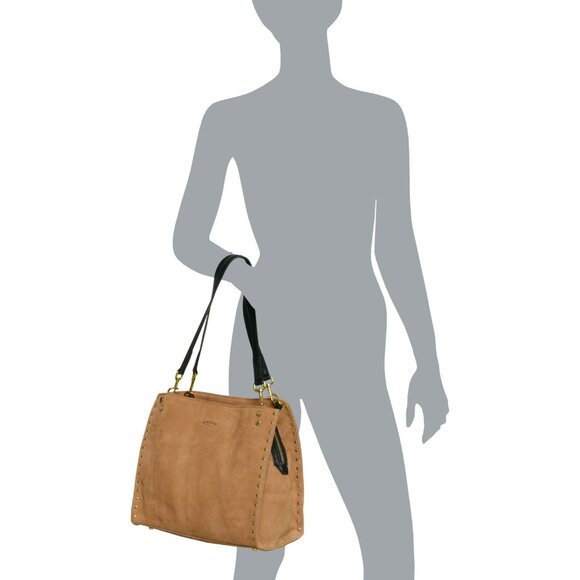 ***American Leather Co. Lenox Studded Triple-Entry Satchel 2.0 - Suede*** - Picture 6 of 6